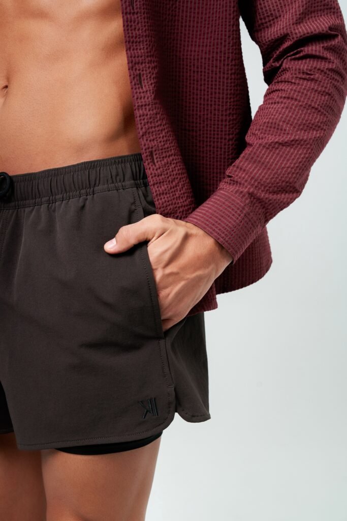 DUSKITTEN GHOSTWAVE · Swim Shorts — campaign shot 2